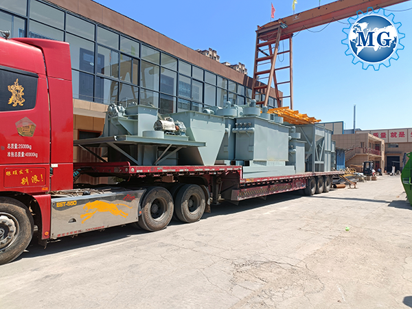 西安干粉砂漿設備裝車現(xiàn)場！